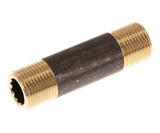 G 3/8'' Brass Double Pipe Nipple 16 Bar DIN 2982 - 60mm