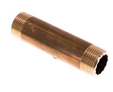 G 1'' Brass Double Pipe Nipple 16 Bar DIN 2982 - 120mm