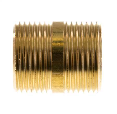 G 1'' Brass Double Pipe Nipple 16 Bar DIN 2982 - 40mm