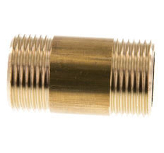 G 1'' Brass Double Pipe Nipple 16 Bar DIN 2982 - 60mm