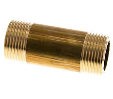 G 1'' Brass Double Pipe Nipple 16 Bar DIN 2982 - 80mm