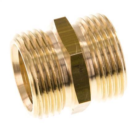 G 1'' Brass Double Nipple 16 Bar
