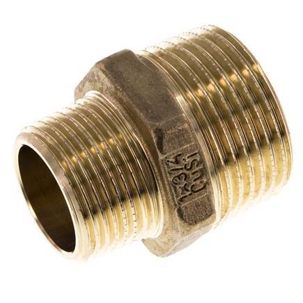 R 1'' x R 3/4'' Brass Double Nipple 16 Bar