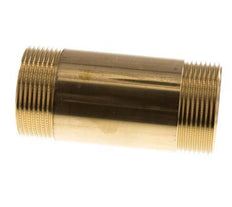 G 1 1/2'' Brass Double Pipe Nipple 16 Bar DIN 2982 - 100mm