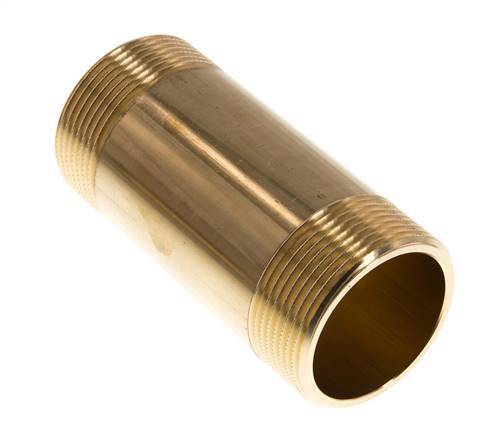 G 1 1/2'' Brass Double Pipe Nipple 16 Bar DIN 2982 - 100mm