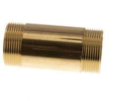 G 1 1/2'' Brass Double Pipe Nipple 16 Bar DIN 2982 - 100mm