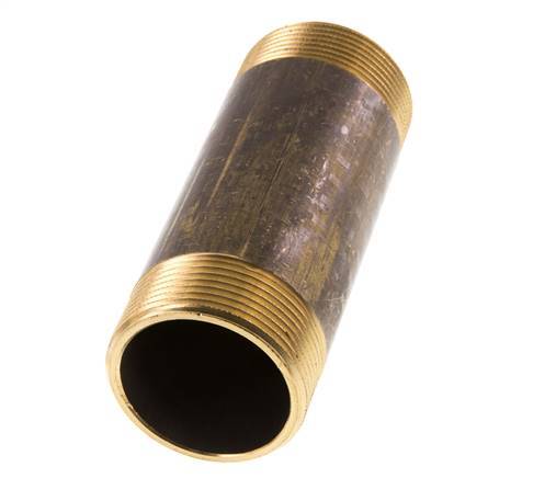 G 1 1/2'' Brass Double Pipe Nipple 16 Bar DIN 2982 - 120mm