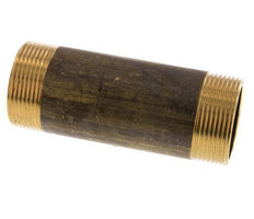 G 1 1/2'' Brass Double Pipe Nipple 16 Bar DIN 2982 - 120mm