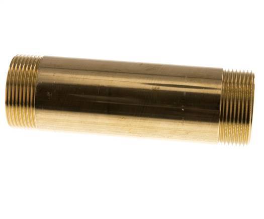 G 1 1/2'' Brass Double Pipe Nipple 16 Bar DIN 2982 - 150mm
