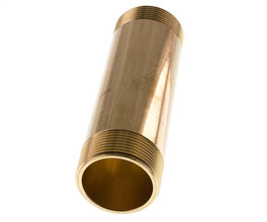G 1 1/2'' Brass Double Pipe Nipple 16 Bar DIN 2982 - 150mm