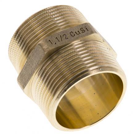 R 1 1/2'' Brass Double Nipple 16 Bar