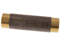 G 1 1/4'' Brass Double Pipe Nipple 16 Bar DIN 2982 - 150mm