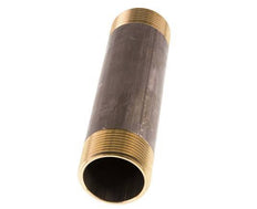 G 1 1/4'' Brass Double Pipe Nipple 16 Bar DIN 2982 - 150mm
