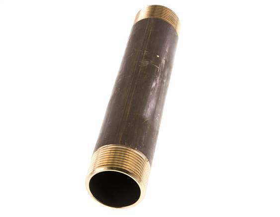 G 1 1/4'' Brass Double Pipe Nipple 16 Bar DIN 2982 - 200mm