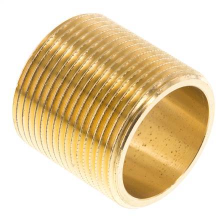 G 1 1/4'' Brass Double Pipe Nipple 16 Bar DIN 2982 - 40mm