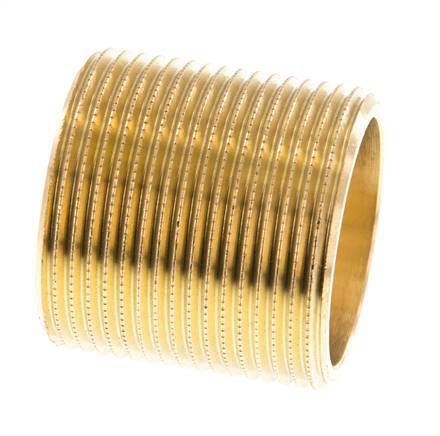 G 1 1/4'' Brass Double Pipe Nipple 16 Bar DIN 2982 - 40mm