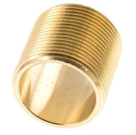 G 1 1/4'' Brass Double Pipe Nipple 16 Bar DIN 2982 - 40mm