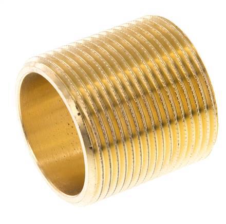 G 1 1/4'' Brass Double Pipe Nipple 16 Bar DIN 2982 - 40mm