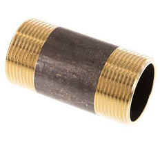 G 1 1/4'' Brass Double Pipe Nipple 16 Bar DIN 2982 - 80mm