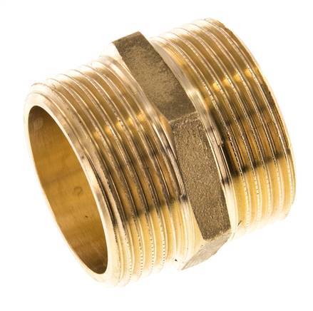 G 1 1/4'' Brass Double Nipple 16 Bar