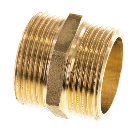 G 1 1/4'' Brass Double Nipple 16 Bar