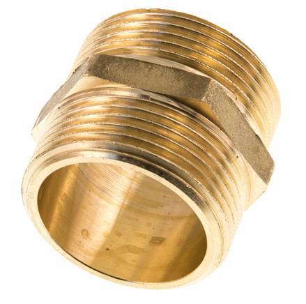 G 1 1/4'' Brass Double Nipple 16 Bar