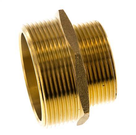 G 2'' x G 1 1/2'' Brass Double Nipple 16 Bar