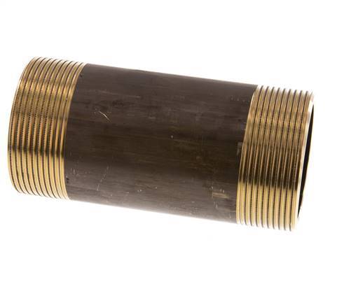 G 2'' Brass Double Pipe Nipple 16 Bar DIN 2982 - 120mm