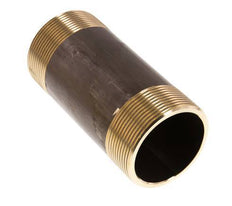 G 2'' Brass Double Pipe Nipple 16 Bar DIN 2982 - 120mm