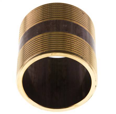 G 2'' Brass Double Pipe Nipple 16 Bar DIN 2982 - 60mm