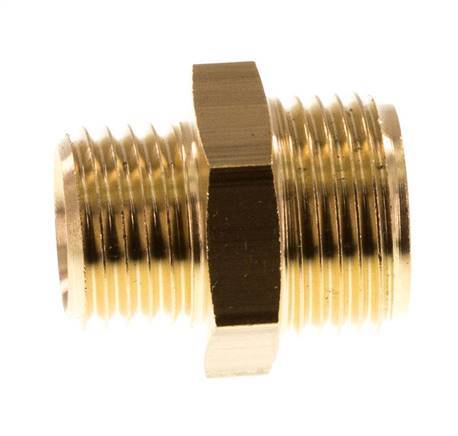 M14x1.5 x G 3/8'' Brass Double Nipple 16 Bar [2 Pieces]