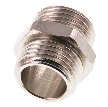 G 1/2'' Nickel plated Brass Double Nipple 16 Bar [2 Pieces]