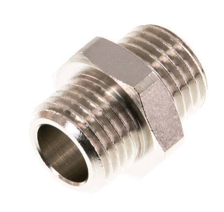 G 1/4'' Nickel plated Brass Double Nipple 16 Bar [5 Pieces]