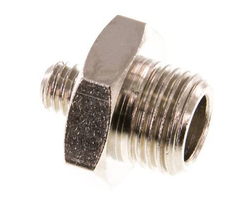 G 1/8'' x M5 Nickel plated Brass Double Nipple 16 Bar [10 Pieces]