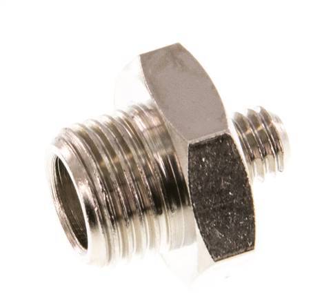 G 1/8'' x M5 Nickel plated Brass Double Nipple 16 Bar [10 Pieces]