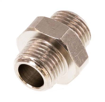 G 1/8'' Nickel plated Brass Double Nipple 16 Bar [5 Pieces]