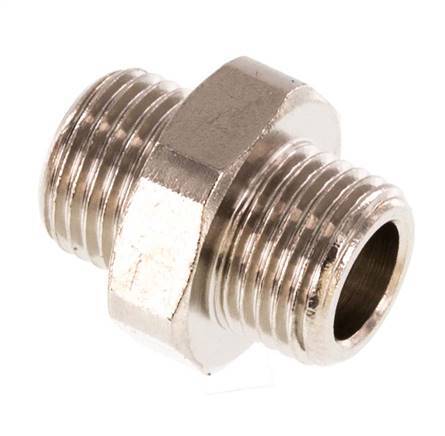 G 1/8'' Nickel plated Brass Double Nipple 16 Bar [5 Pieces]