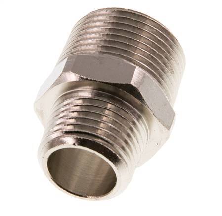 R 3/4'' x R 1/2'' Nickel plated Brass Double Nipple 16 Bar