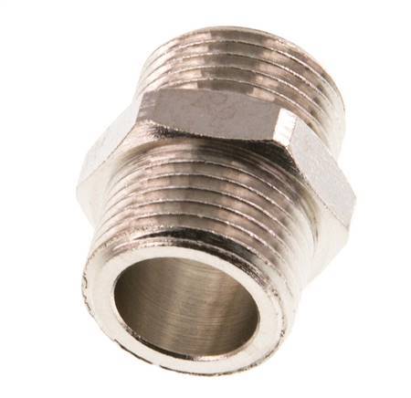 G 3/8'' Nickel plated Brass Double Nipple 16 Bar [5 Pieces]