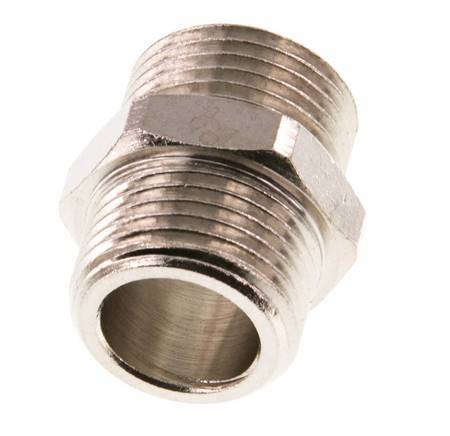 G 3/8'' Nickel plated Brass Double Nipple 16 Bar [5 Pieces]