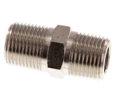 3/8'' NPT x R 3/8'' Nickel plated Brass Double Nipple 60 Bar