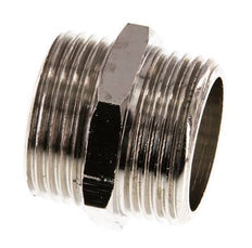 G 1'' Nickel plated Brass Double Nipple 16 Bar