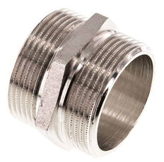 G 1 1/2'' Nickel plated Brass Double Nipple 16 Bar