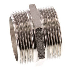 G 1 1/2'' Nickel plated Brass Double Nipple 16 Bar