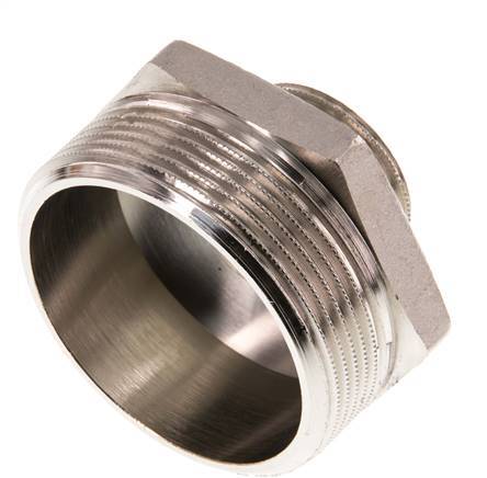 G 2'' x G 1'' Nickel plated Brass Double Nipple 16 Bar