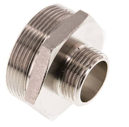 G 2'' x G 1'' Nickel plated Brass Double Nipple 16 Bar