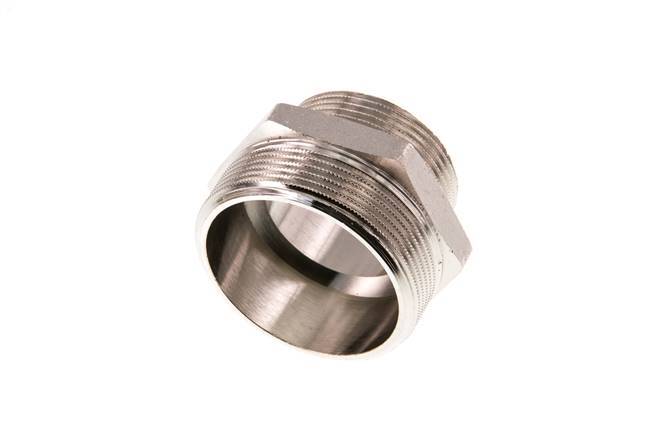 G 2'' x G 1 1/2'' Nickel plated Brass Double Nipple 16 Bar