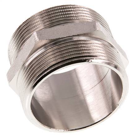 G 2'' Nickel plated Brass Double Nipple 16 Bar