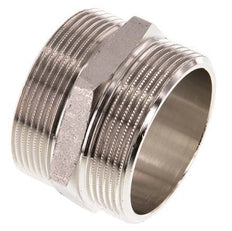 G 2'' Nickel plated Brass Double Nipple 16 Bar