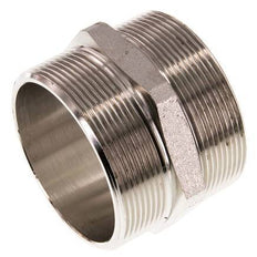 G 2 1/2'' Nickel plated Brass Double Nipple 16 Bar